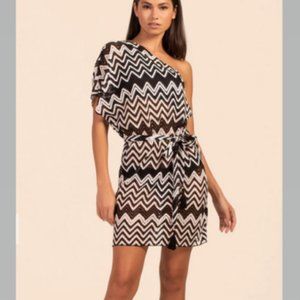 TRINA TURK  Drift Crochet One Shoulder Dress Cover-up NWT
